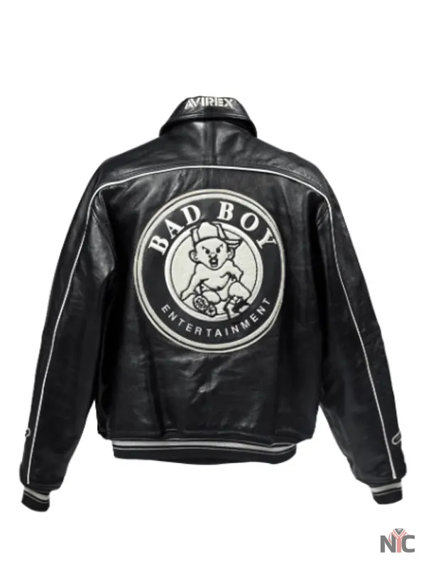 Bad Boy Records Leather Varsity Jacket NYC Jackets