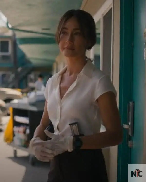 Ballard S01 Maggie Q White Shirt NYC Jackets