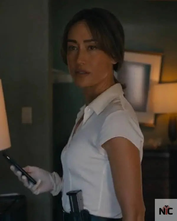 Ballard S01 Maggie Q White Shirt NYC Jackets