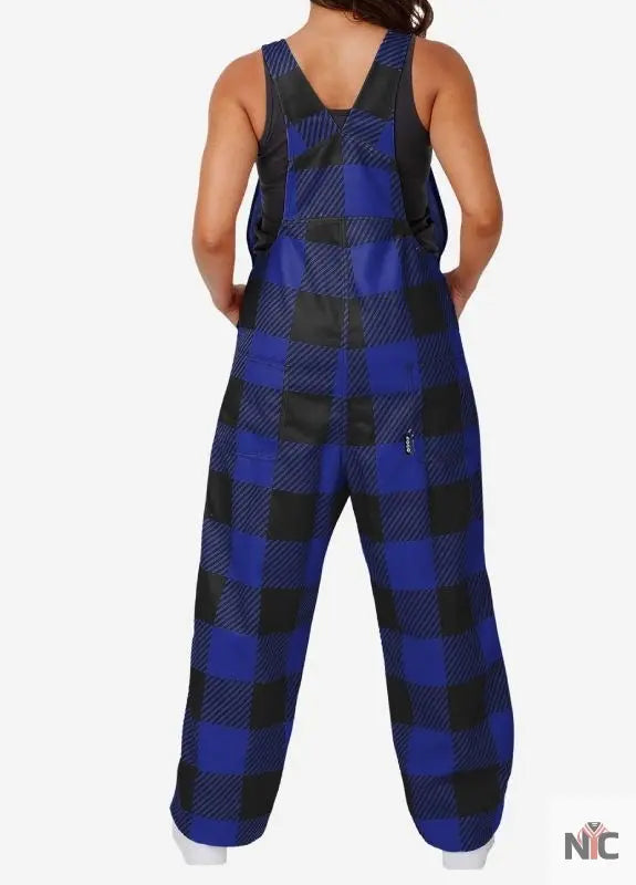 Baltimore Ravens Plaid Bib Overalls NYC Jackets