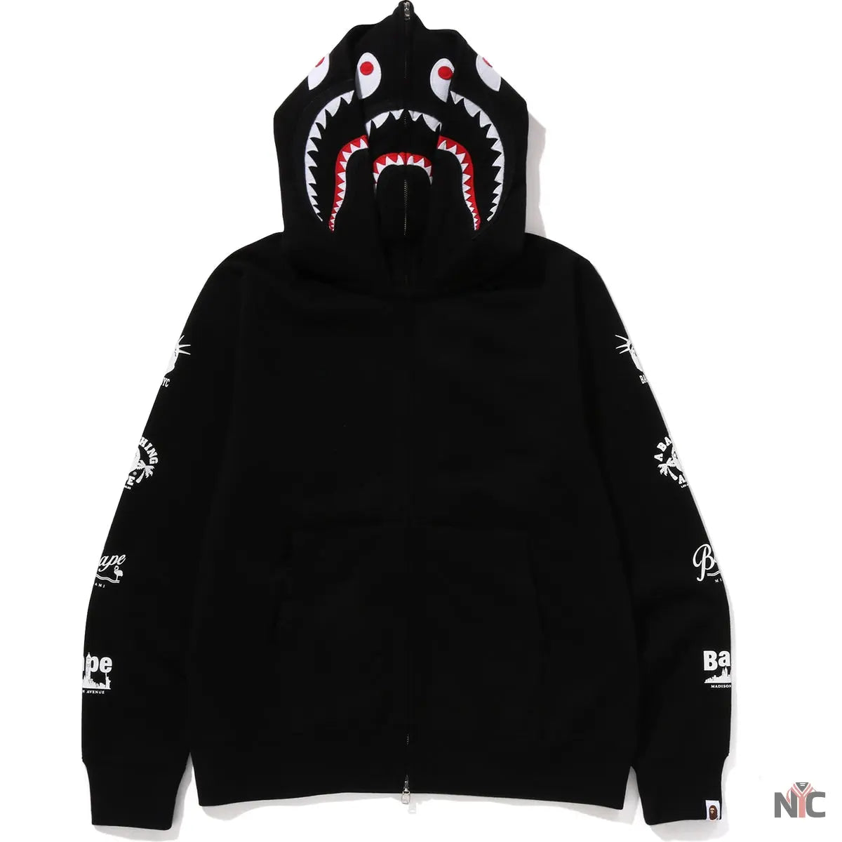 Bape Us Double Shark Full Zip Hoodie Mens NYC Jackets