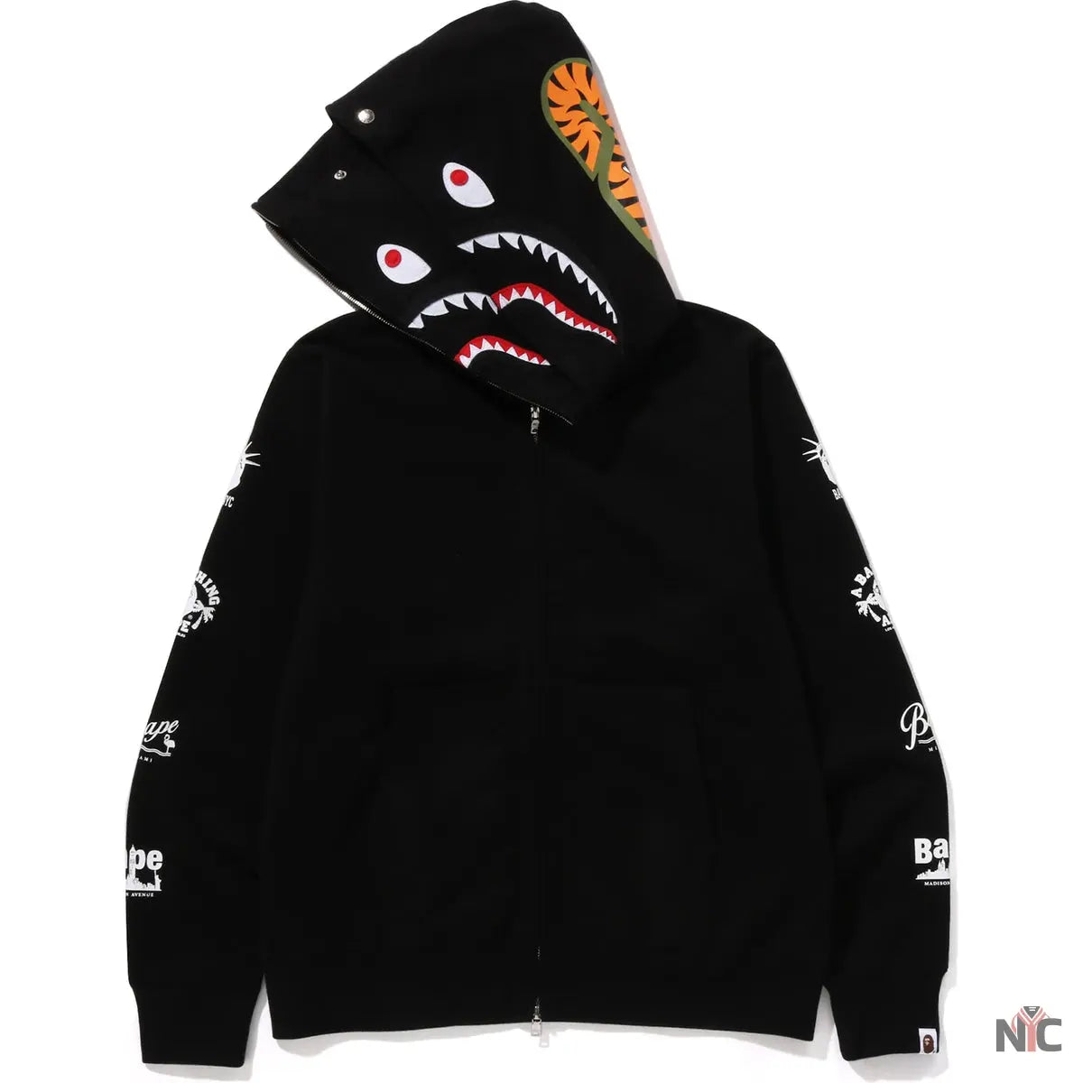 Bape Us Double Shark Full Zip Hoodie Mens NYC Jackets