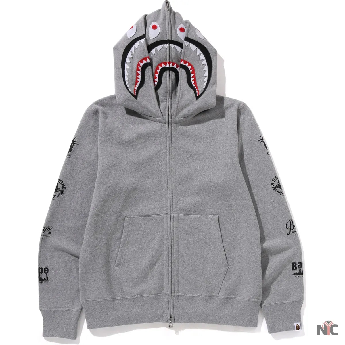 Bape Us Double Shark Full Zip Hoodie Mens NYC Jackets