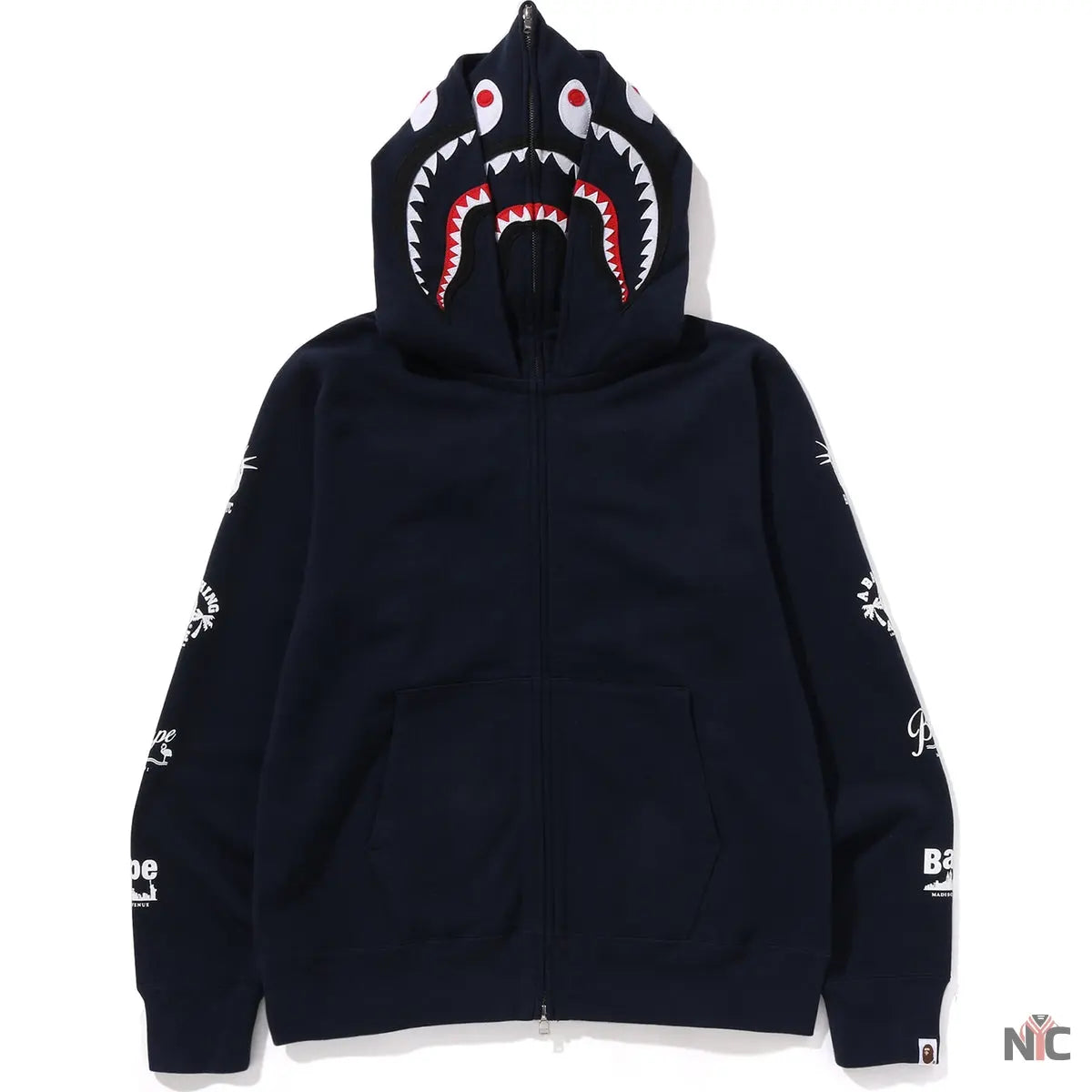 Bape Us Double Shark Full Zip Hoodie Mens NYC Jackets
