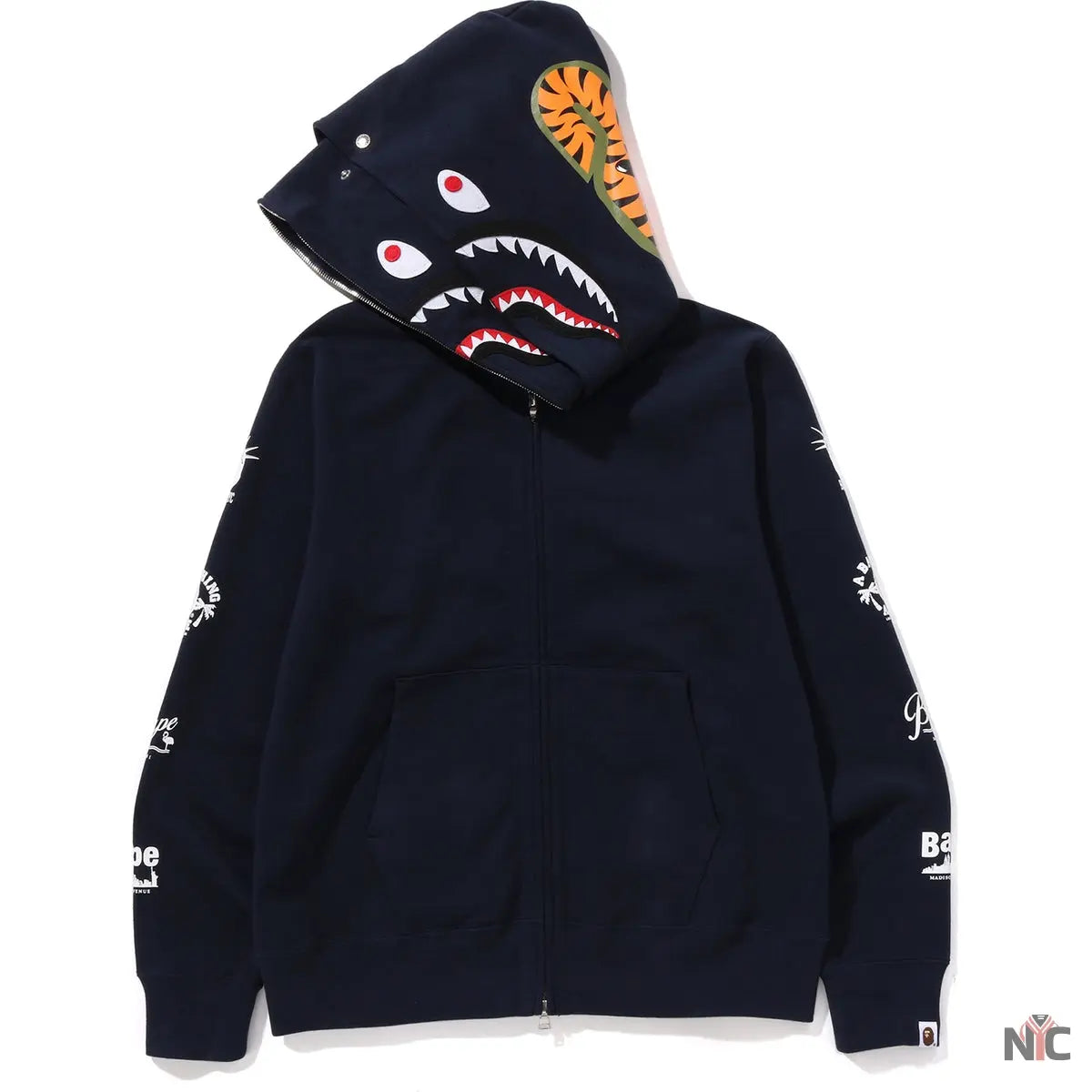Bape Us Double Shark Full Zip Hoodie Mens NYC Jackets