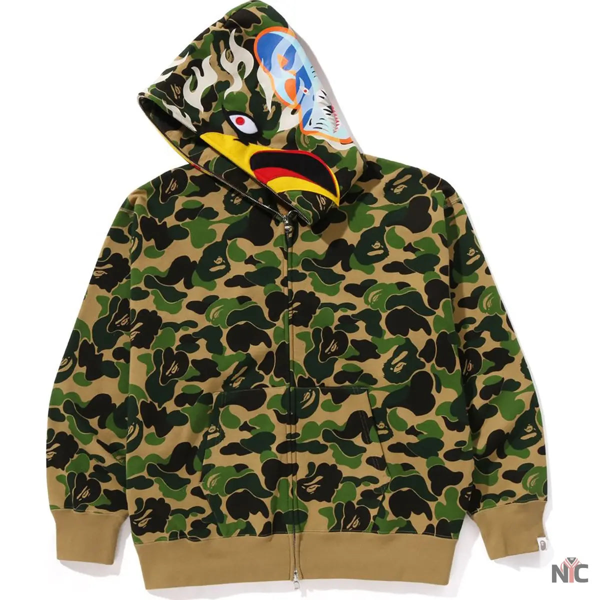 Bape X Readymade Abc Camo Eagle Relaxed Fit Full Zip Hoodie Mens NYC Jackets