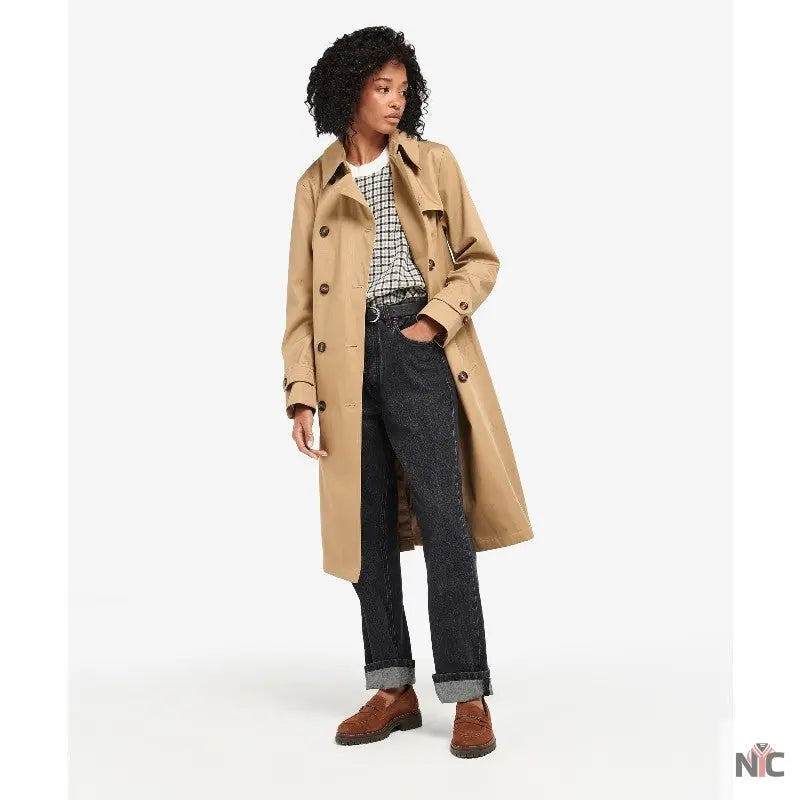 Barbour Greta Ladies Showerproof Trench Coat - NYC Jackets