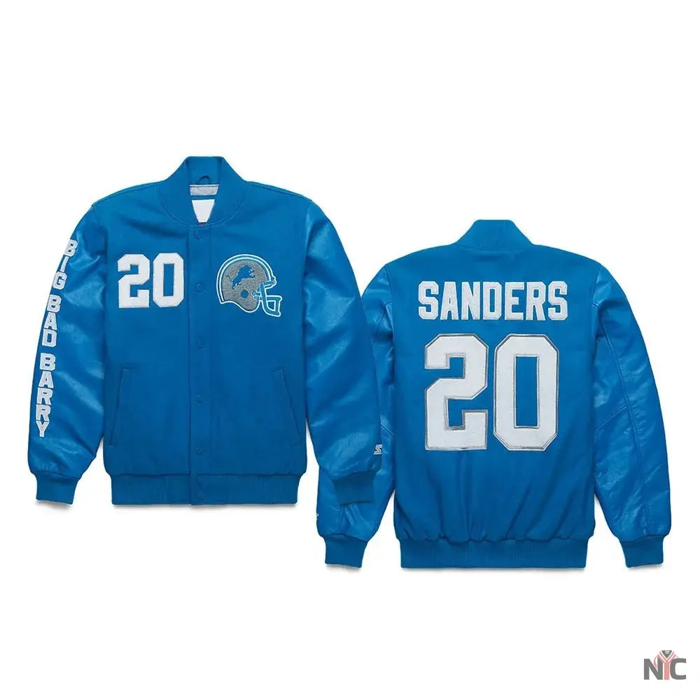 Barry Sanders Detroit Lions Jacket NYC Jackets