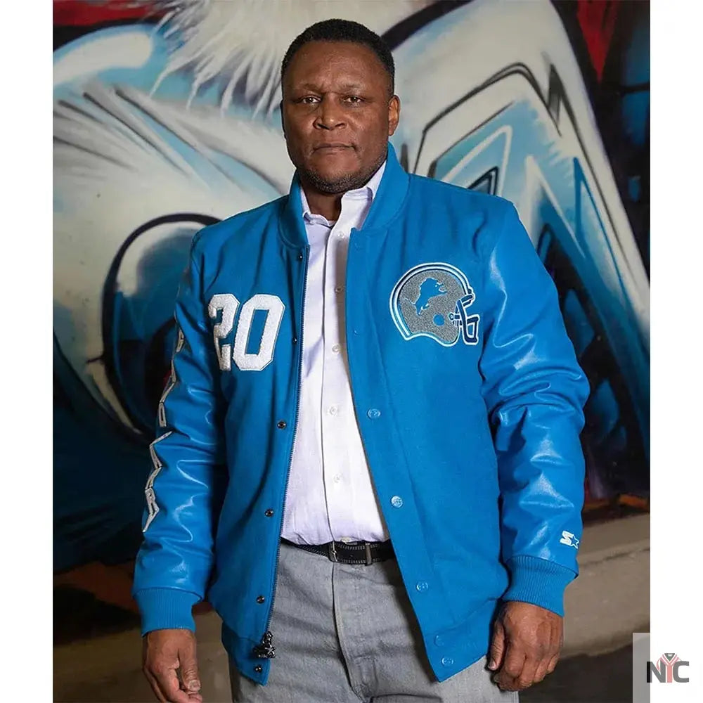 Barry Sanders Detroit Lions Jacket NYC Jackets