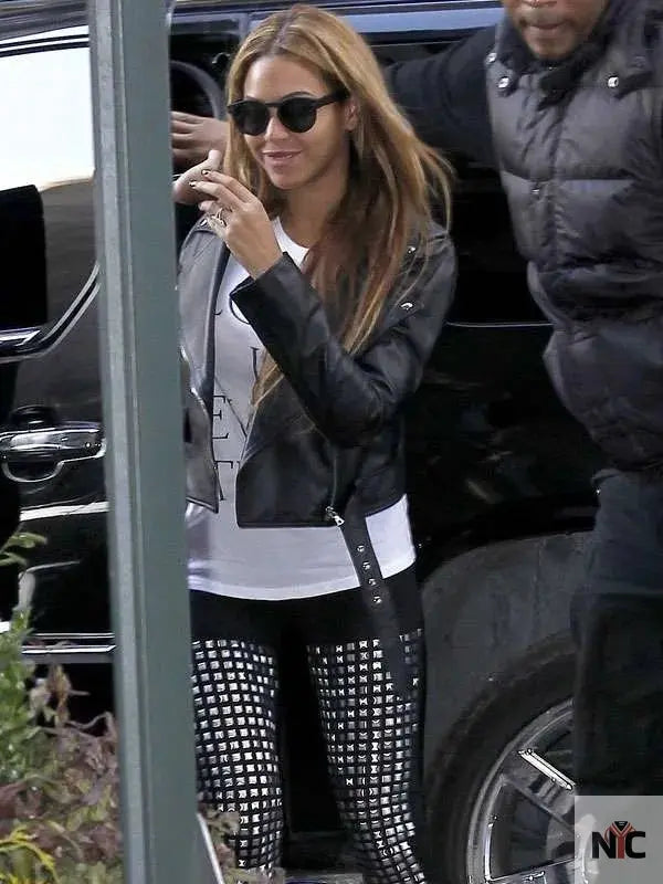 Beyonce Biker Leather Jacket NYC Jackets
