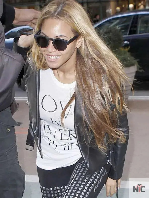 Beyonce Biker Leather Jacket NYC Jackets