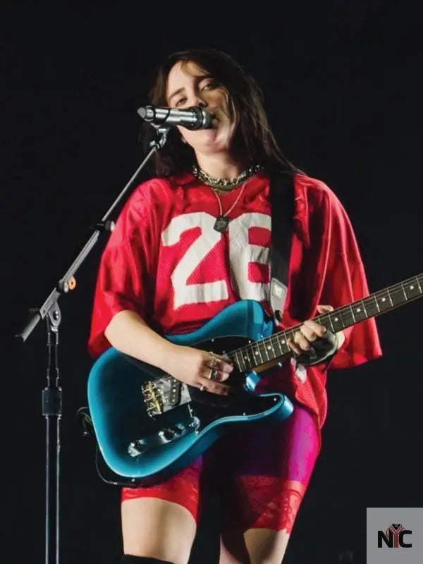 Billie Eilish 26 Red Jersey NYC Jackets