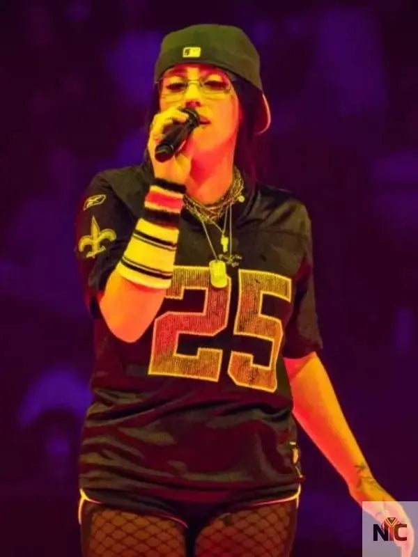 Billie Eilish Hit Me Hard And Soft Tour Black Jersey NYC Jackets