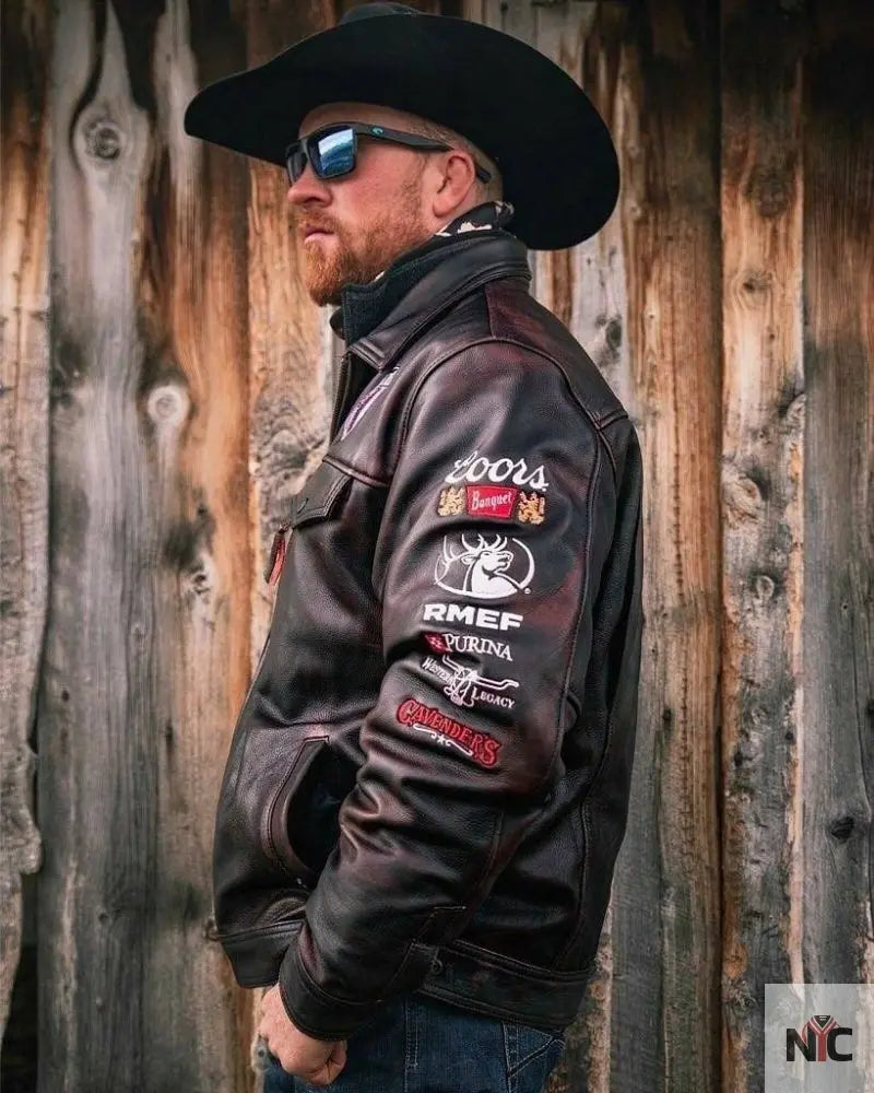 Black Cherry Rodeo Texas Leather Jacket NYC Jackets