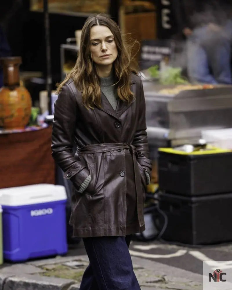 Black Doves 2024 Keira Knightley Leather Jacket NYC Jackets