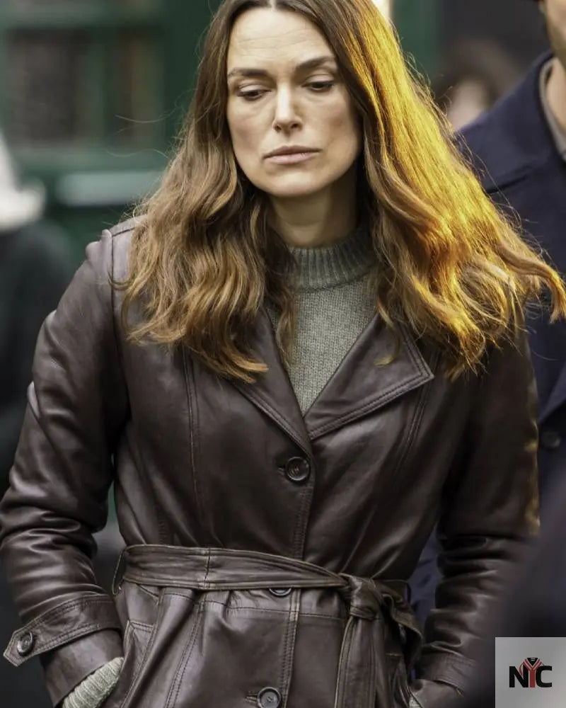 Black Doves 2024 Keira Knightley Leather Jacket NYC Jackets