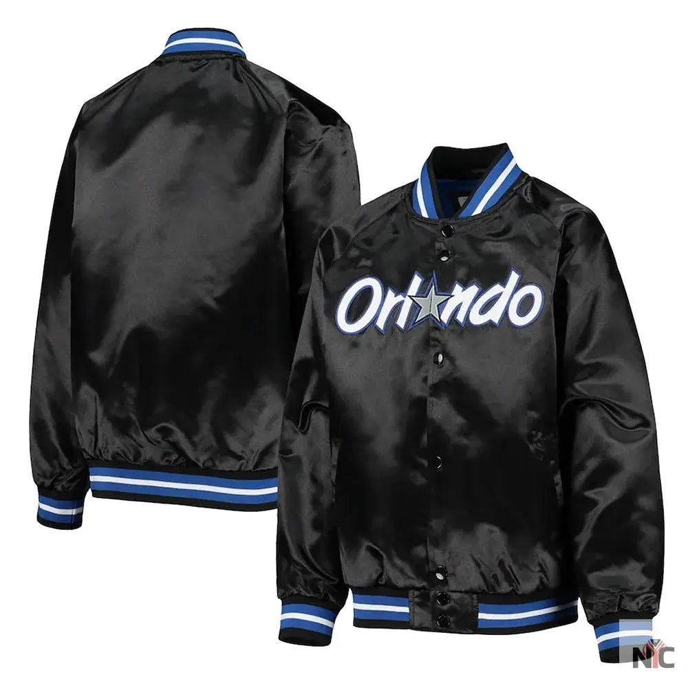 Black Orlando Magic Youth Hardwood Classics Jacket NYC Jackets