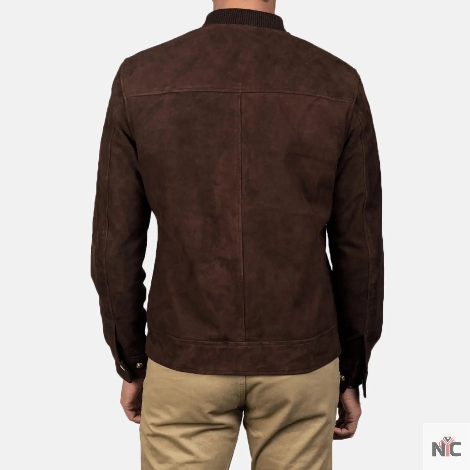 Blain Mocha Suede Bomber Jacket NYC Jackets