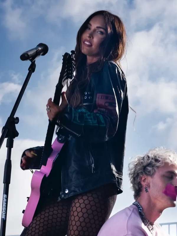 Bloody Valentine Megan Fox Black Leather Biker Jacket NYC Jackets