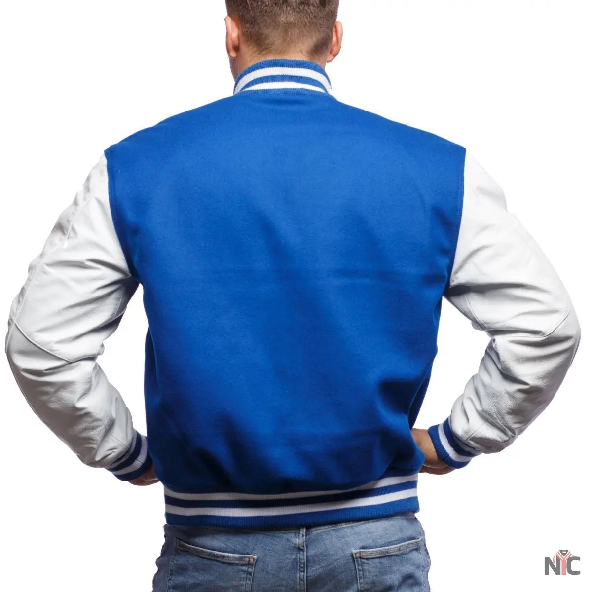 Blue And White Varsity Jacket NYC Jackets