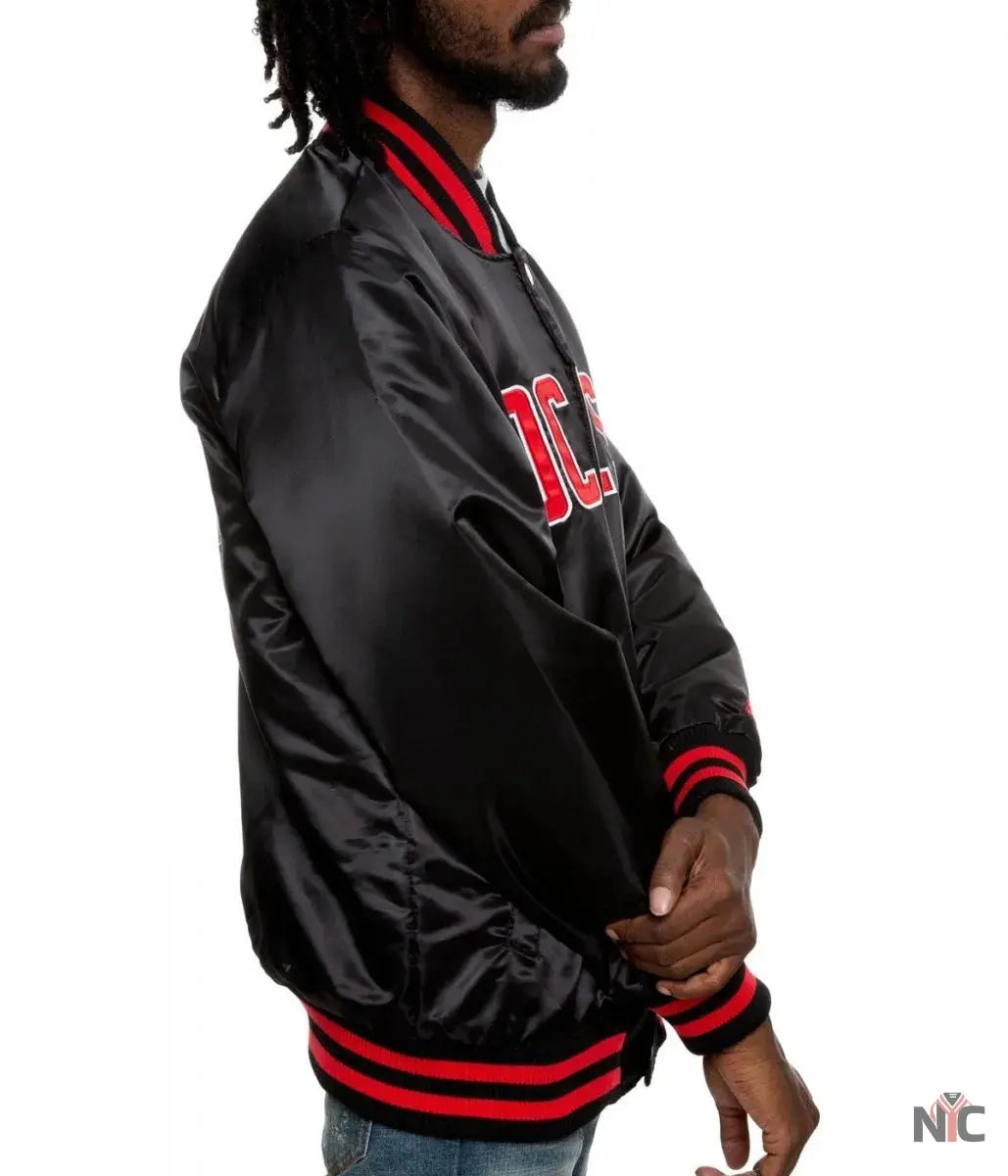 Bomber Houston Rockets Satin Black Jacket NYC Jackets