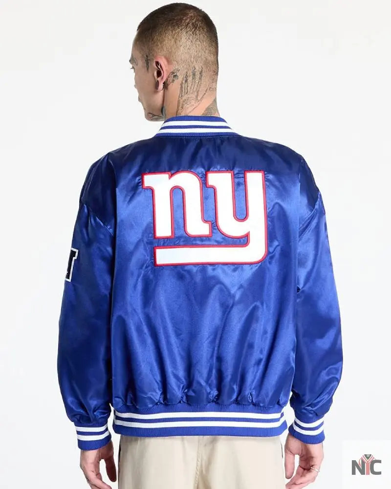 Bomber New Era New York Giants NFL Satin Bomber Jacket NYC Jackets