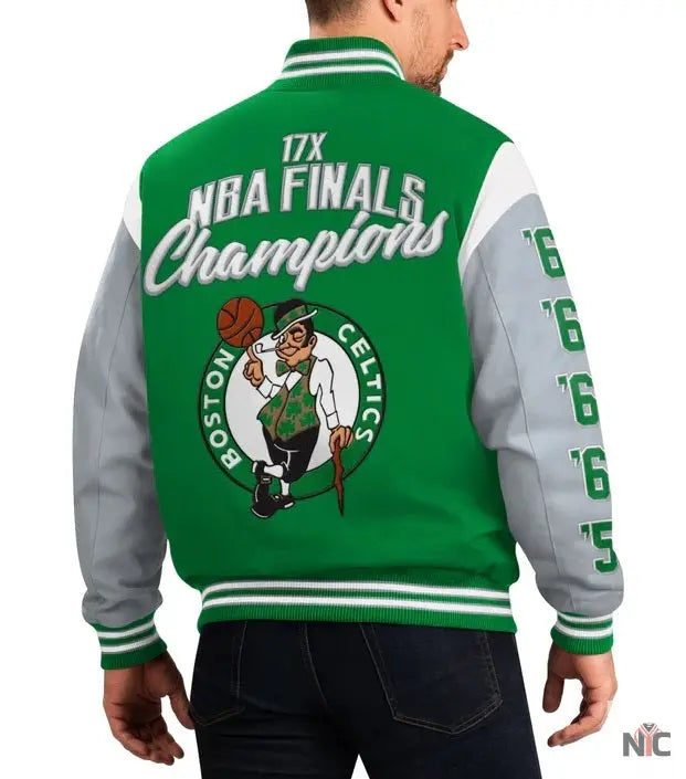 Boston Celtics 17 Time Championship Varsity Jacket NYC Jackets