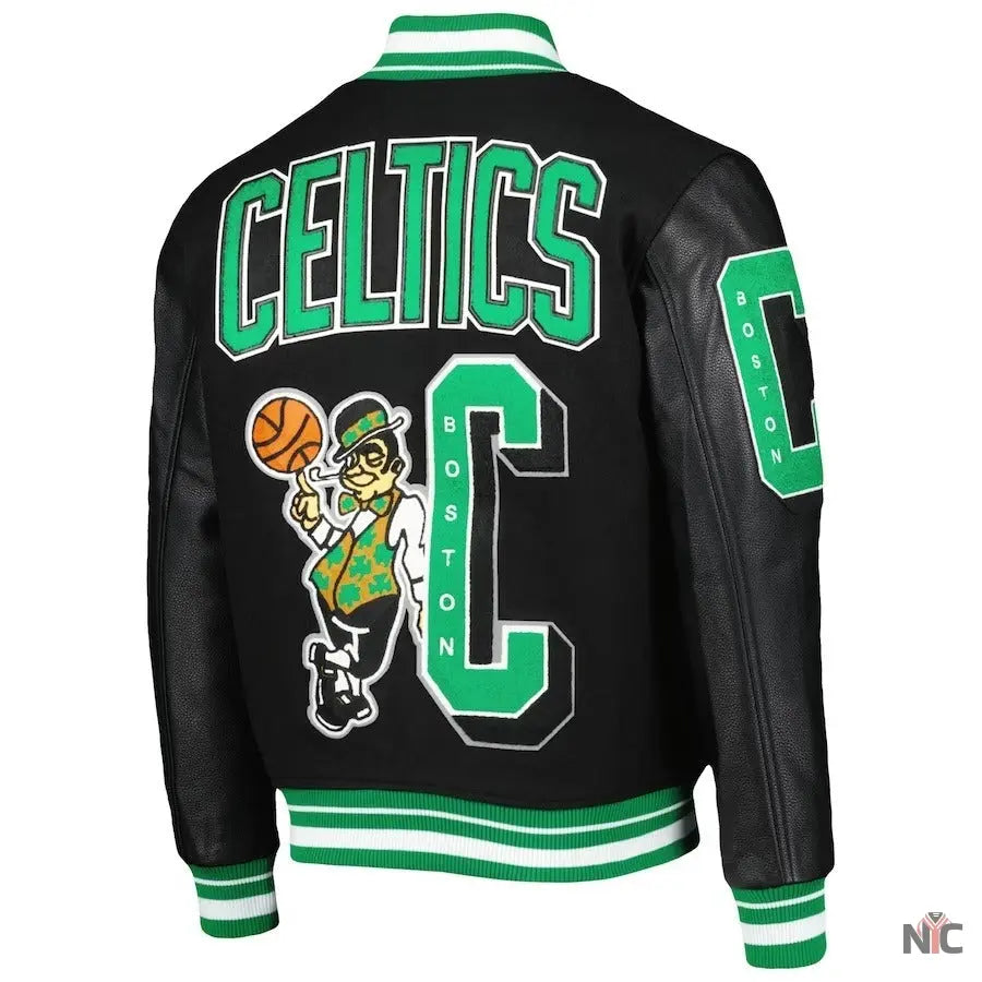 Boston Celtics Black Championship Jacket NYC Jackets