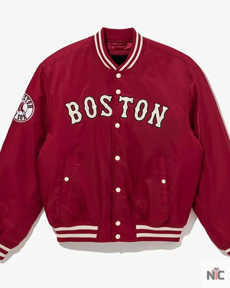 Boston Red Sox Red Cooperstown Satin Jacket NYC Jackets