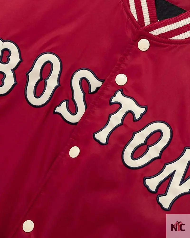 Boston Red Sox Red Cooperstown Satin Jacket NYC Jackets