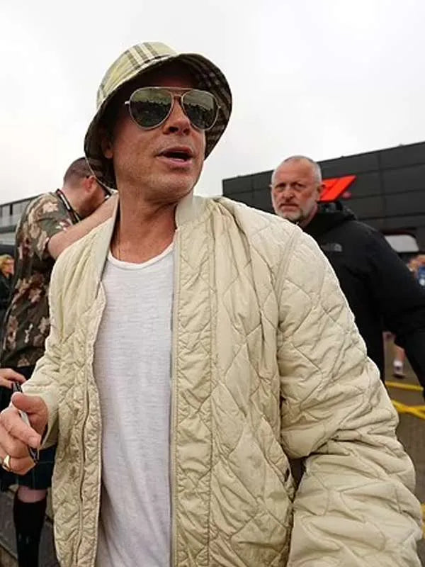 Brad Pitt F1 Quilted Bomber Jacket NYC Jackets