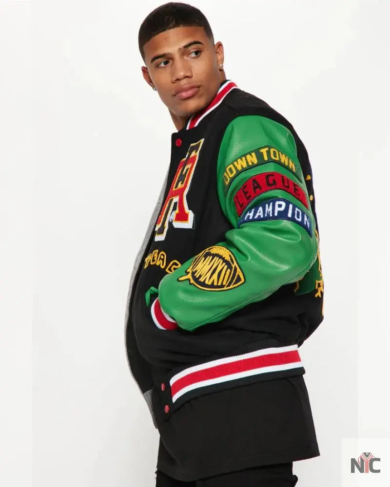 Bright Future Colorblock Varsity Jacket NYC Jackets