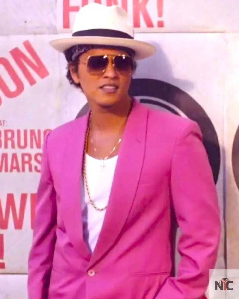 Bruno Mars Pink Blazer NYC Jackets