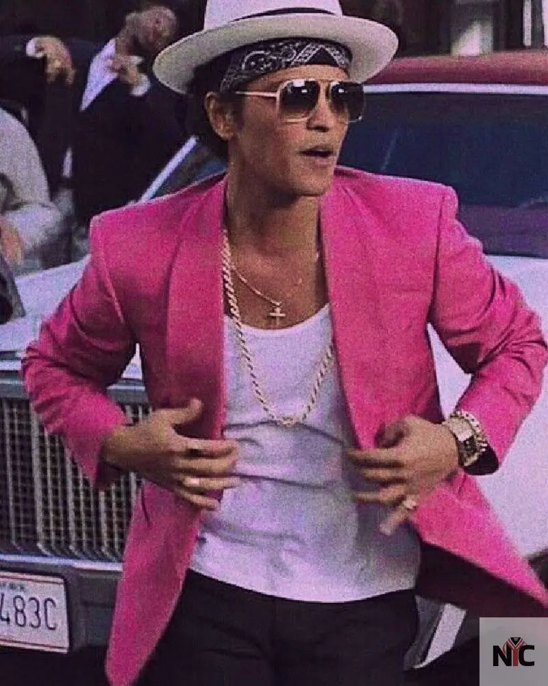 Bruno Mars Pink Blazer NYC Jackets