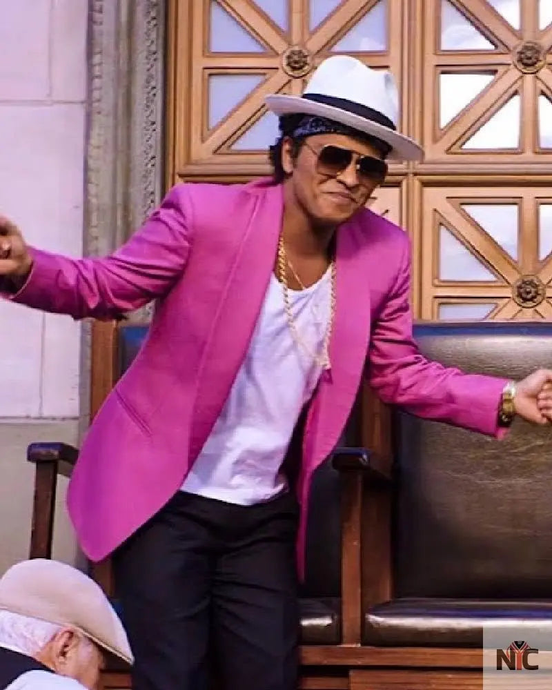 Bruno Mars Pink Blazer NYC Jackets