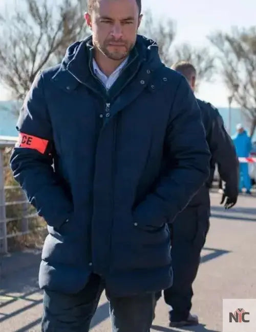 Candice Renoir Antoine Dumas Blue Hooded Jacket NYC Jackets