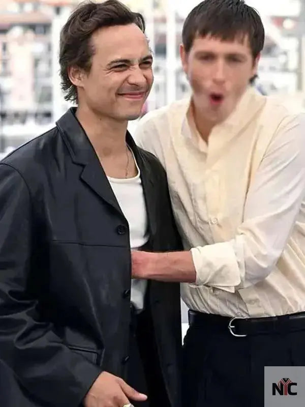 Cannes Film Festival 2025 Frank Dillane Black Leather Blazer NYC Jackets
