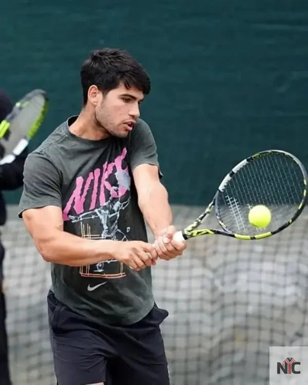 Carlos Alcaraz Wimbledon Championships 2025 Grey T-Shirt NYC Jackets
