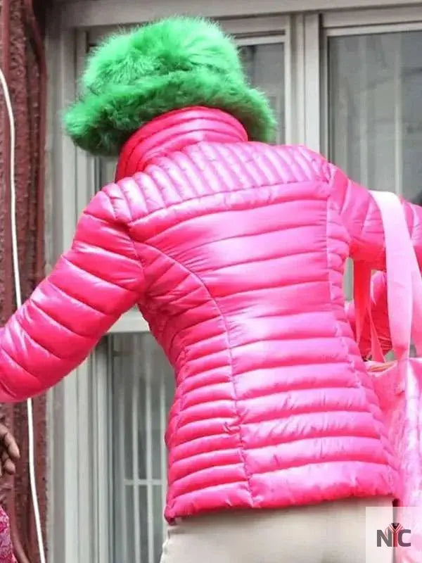 Carrie Preston Elsbeth S02 Pink Puffer Jacket NYC Jackets