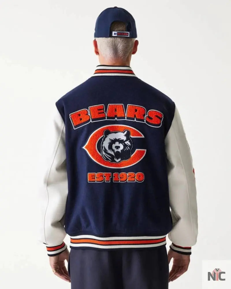 Chicago Bears NFL Navy Varsity Jacket NYC Jackets