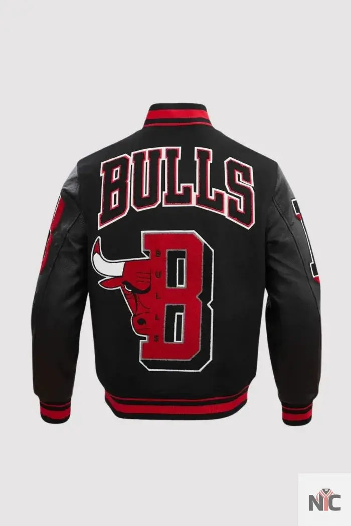 Chicago Bulls Pro Standard Mashup Black Varsity Jacket NYC Jackets