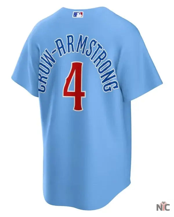 Chicago Cubs Pete Crow Armstrong Nike Light Blue Alternate Player Jersey NYC Jackets