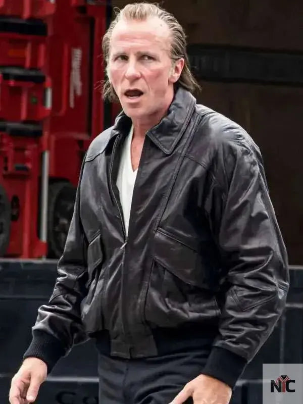 Christian Bale Madden Black Leather Jacket NYC Jackets