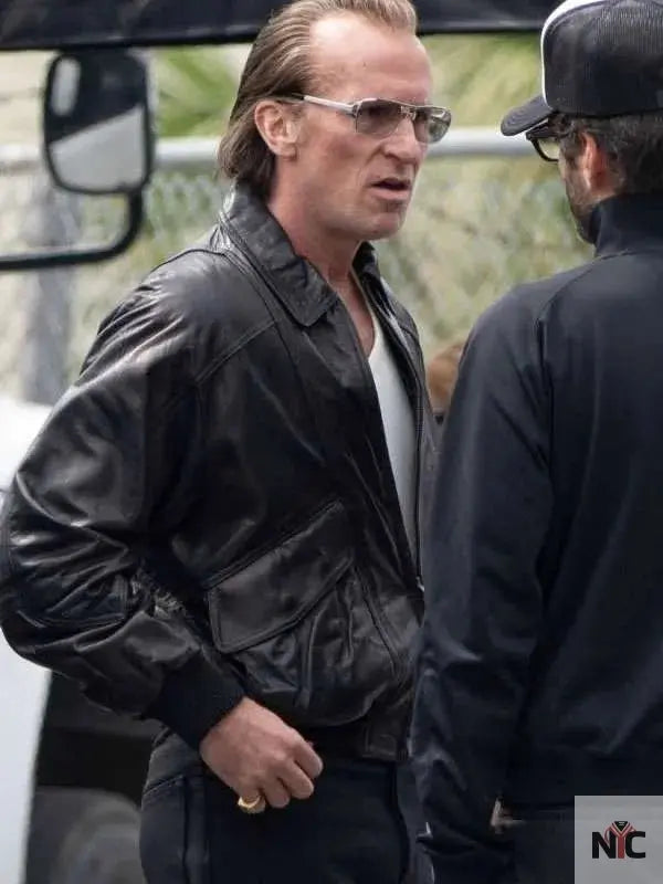 Christian Bale Madden Black Leather Jacket NYC Jackets