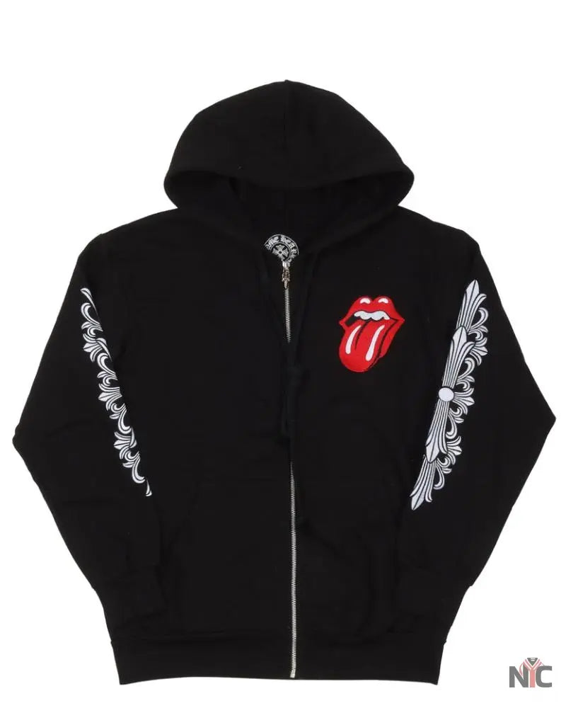 Chrome Hearts Full Embroidered Rolling Stones Hoodie NYC Jackets