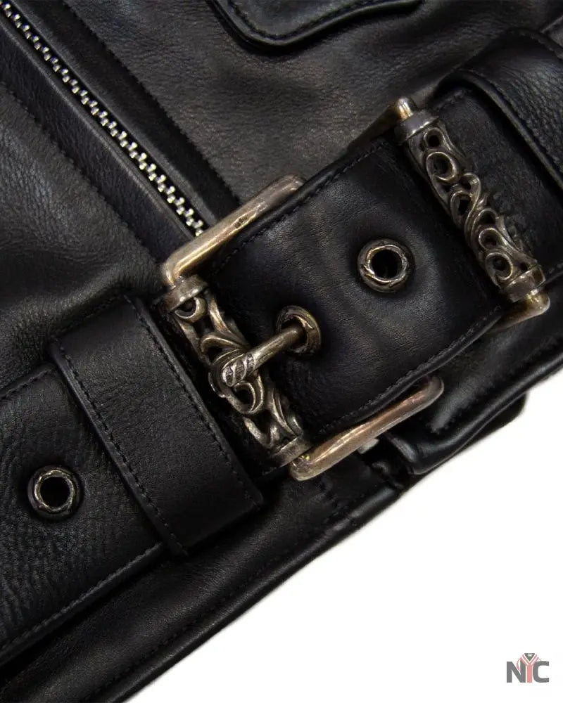 Chrome Hearts Hermès Lined JJ Dean Leather Jacket NYC Jackets