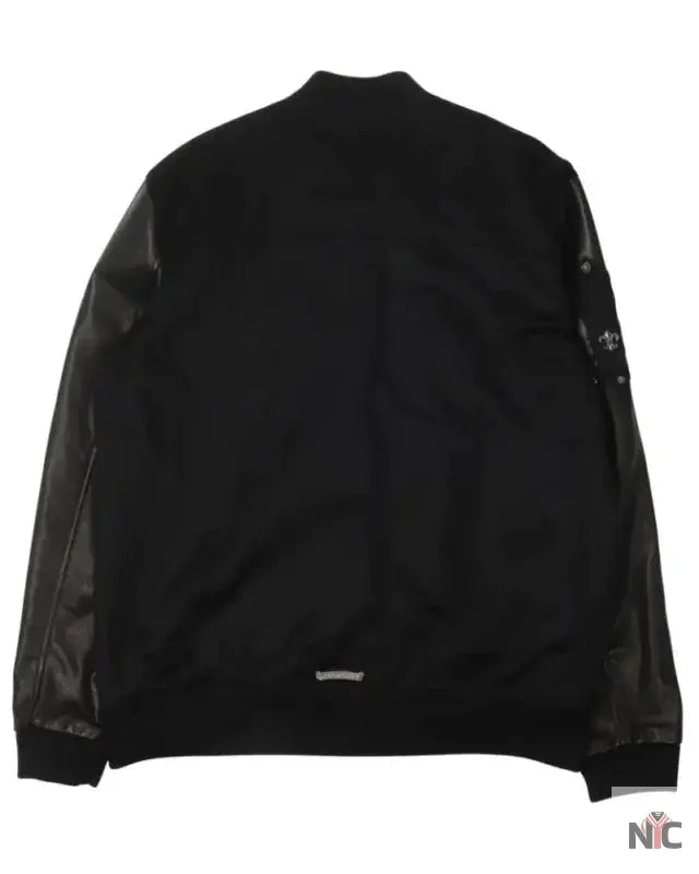 Chrome Hearts Leather Cross Varsity Jacket NYC Jackets