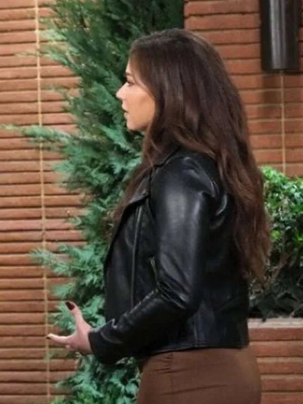 Ciara Brady Days of Our Lives Black Leather Jacket NYC Jackets