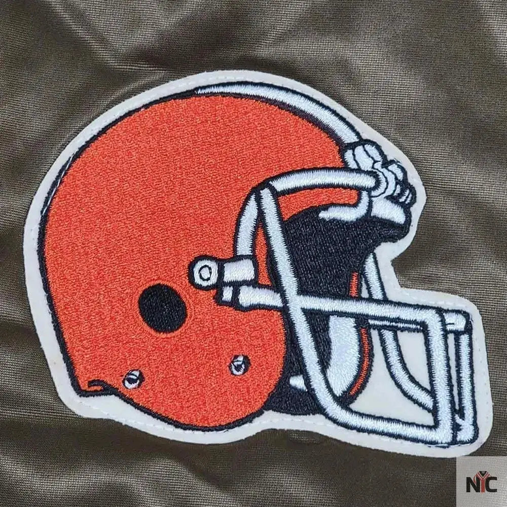 Cleveland Browns 80s Bomber Satin Jacket NYC Jackets