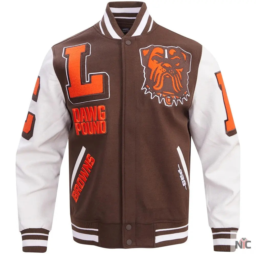 Cleveland Browns Mashup Varsity Jacket NYC Jackets